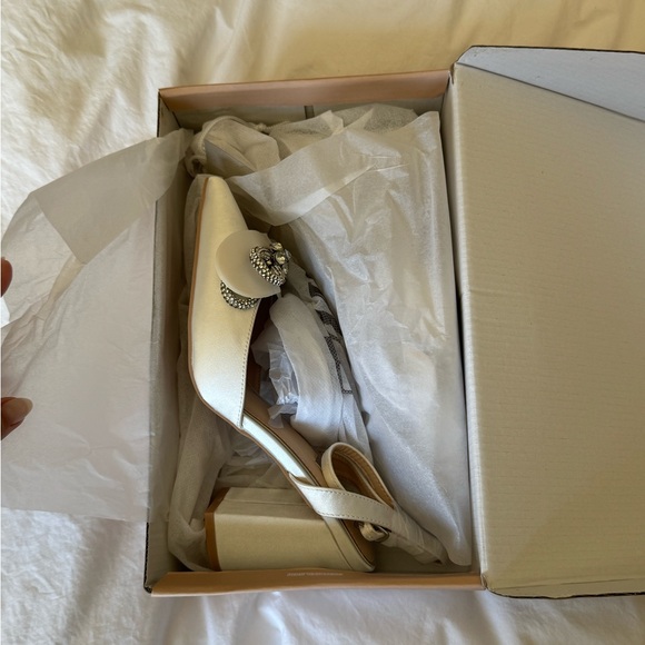 Be Mine Bridal Bow mid heel shoes ivory - Picture 5 of 5